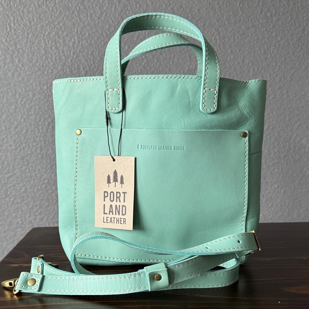 NEW Portland Leather Zipper MINT Mini Crossbody